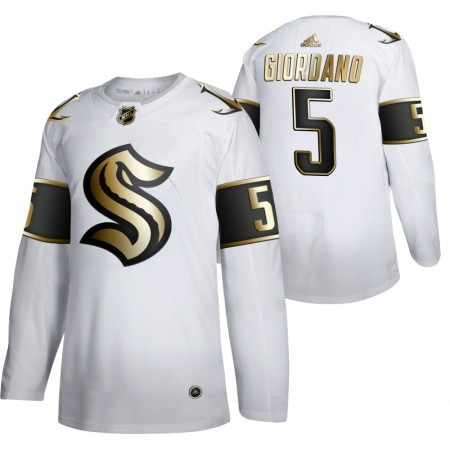 Seattle Kraken Mark Giordano 5 2021-22 Weiß Golden Edition Trikot Authentic - Herren